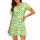 thumbnail image 1 of Fotbe Cute Frogs Bata de Dormir para Mujer con Estampado, Camisón de Algodón de Manga Corta, Ropa de Dormir Casual, 1 of 6