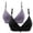 Purple, variant on Azrian Women's Plus Size Seamless Comfy Bra,2pcs Woman's Embroidered Glossy Comfortable Breathable Bra Underwear No Rims 34/75 Size,Navy on