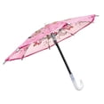 thumbnail image 3 of THY COLLECTIBLES Pack of 2 Mini Lace Umbrella Parasols with Sequins - Delicate Dolls Size Decorative Small Umbrella for Weddings, Baby Showers, Parties and Events - 11.6 inch Diameter Pink, 3 of 8