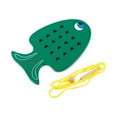 thumbnail image 2 of Juguete con cordones, rompecabezas de bloques de encaje, juego de viaje, juguetes de desarrollo temprano, educación preescolar para pequeños, Verde Salvador Dali Enhebrado de cordones, 2 of 10