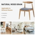 thumbnail image 6 of Harper & Bright Designs Minimalist Wood Dining Set for 4, 5 Pieces Rectangular Small Space Table Set with 4 Upholstered Chairs for Kitchen, Gray,White Oak, 6 of 20