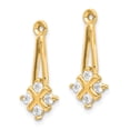 thumbnail image 2 of 14k Dangle Cluster Diamond Earring Jacket Mountings in 14k Yellow Gold, 2 of 3