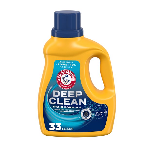 Arm & Hammer Deep Clean Stain, 33 Loads Liquid Laundry Detergent, 57.8