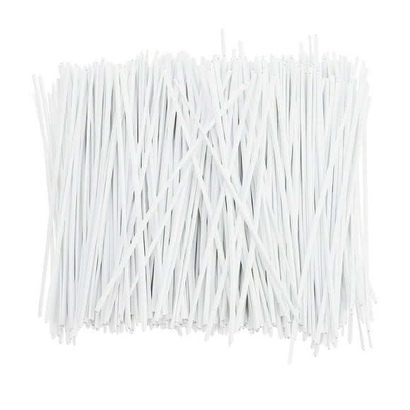 Wire Tie Iron Core Plastic Coated 1000Pcs 3.9In X 0.08In X 0.04In