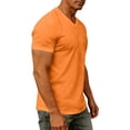 thumbnail image 6 of NinXxx Men's Short Sleeve Pocket Crew Neck Casual Outdoor Tee Orange XXL, 6 of 7