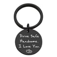 thumbnail image 1 of Hearth & Gear Musical Themed Keychain Stainless Steel Note Pendant Classic Play Souvenir Customizable With Engraved Letters Portable Scratch Keychain, 1 of 6