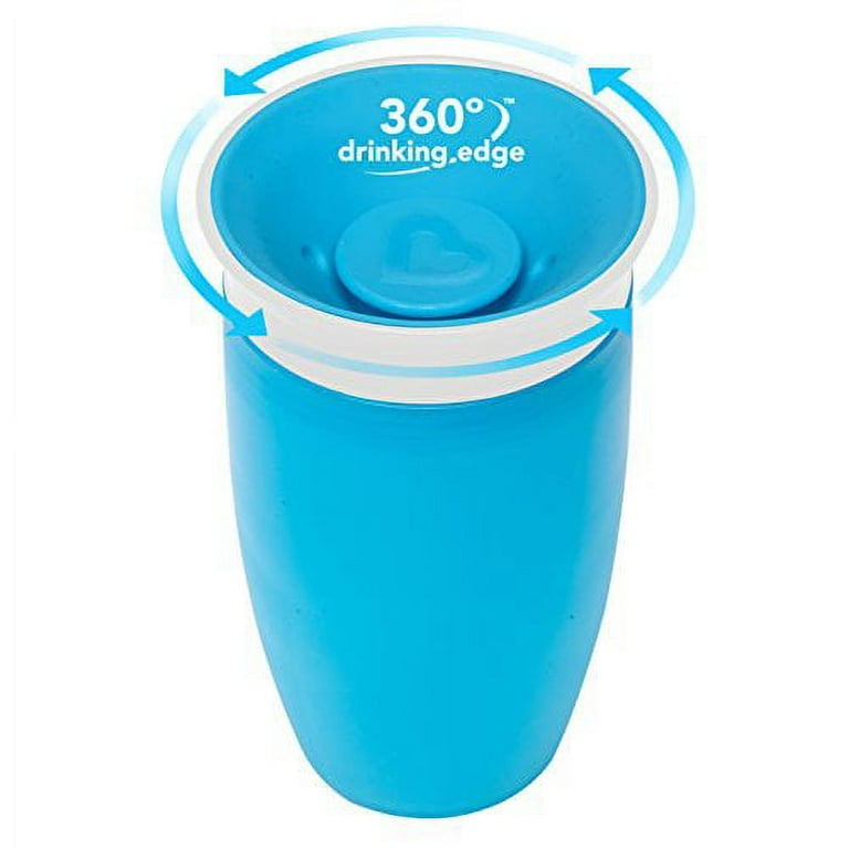Munchkin® Miracle® 360 - Vaso para beber con popote y tapa abierta para  sorber, 10 onzas, acero inoxidable, azul