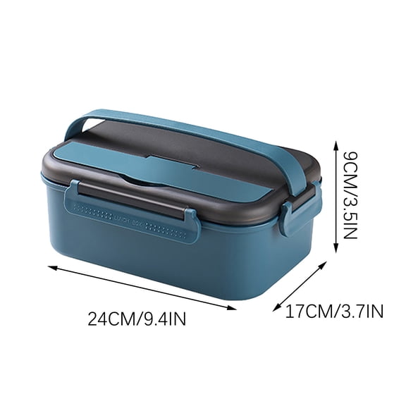 Portable Stainless Steel Self-heating Lunch Box, Double Layer Thermal Insulation Food Container, Leakproof Reusable Meal Box for Student School Outdoor Camping Office Use