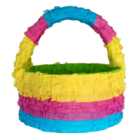 (2 pack) Striped Easter Basket Pinata, 2-Pack