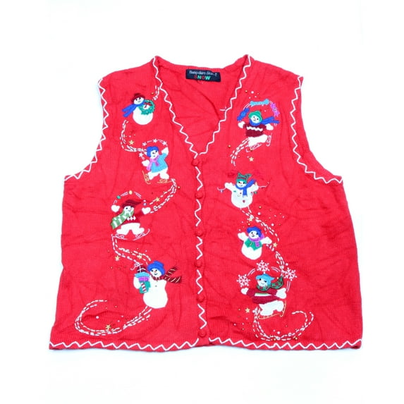 Vintage One of a kind Ugly Christmas Holiday Sweater Vest - Small