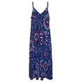 thumbnail image 6 of Red White & Blue Fireworks Sleeveless Dress Loose Women's Dress Dresses Luxury Evening Dresses, 6 of 9