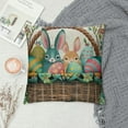 thumbnail image 2 of Nawypu Easter Pillow Covers  Easter Decorations for Home Bunny Truck Hello Peeps Hip Hop Spring Farmhouse Home Office Sofa Couch Bed Decoration, 2 of 5