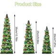 thumbnail image 2 of Retro Hand-Painted Tabletop Christmas Trees with Timer, Set of 3 Pre-Lit Ceramic Christmas Trees Decorations with LED Glowing Lights, Unique Tabletop Home Party Festival Ornament, 2 of 8