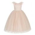 thumbnail image 2 of Ekidsbridal Backless Ostrich Feather Flower Girl Dress Pretty Princess Gown OS3 2, 2 of 3