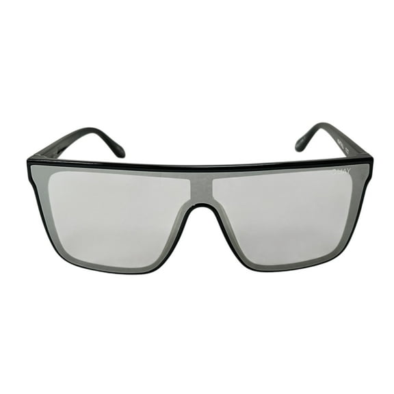 Quay Australia Nightfall Shield Sunglasses Crystal Black Silver