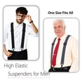 thumbnail image 2 of HBlife Heavy Duty Suspenders for Men, 2” Wide Adjustable X-Back Suspenders with Strong Metal Clips for Work Pants, Jeans & Big and Tall Men, 2 of 7