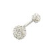 thumbnail image 3 of Piercing para el ombligo con cristales y diamantes de imitación para mujer Blanco, 3 of 9