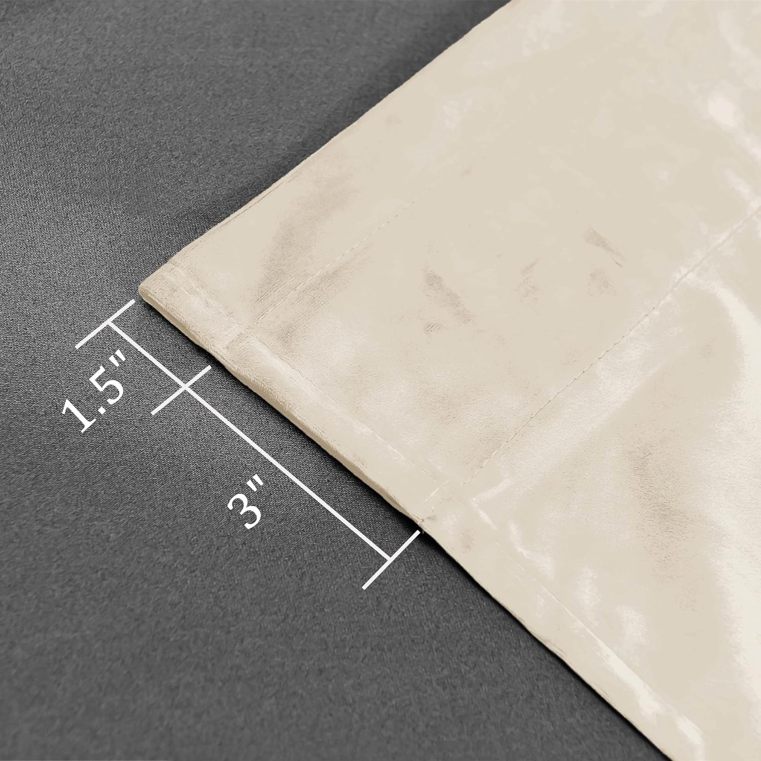 Hiasan Luxury Cream Velvet Curtain with Tiebacks-Blackout Curtains for Bedroom/Living Room, Rod Pocket, 52" x 84", Set of 2