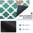 thumbnail image 4 of Moroccan Pattern The Emerald Tones Bath Rugs 16x24 Inch Non Slip Bath Mat Quick Dry Absorbent Thin Bath Rug Fit Under Door Washable Bath Floor Rugs for Bathroom Bathtub Shower Sink,Multi 9, 4 of 6