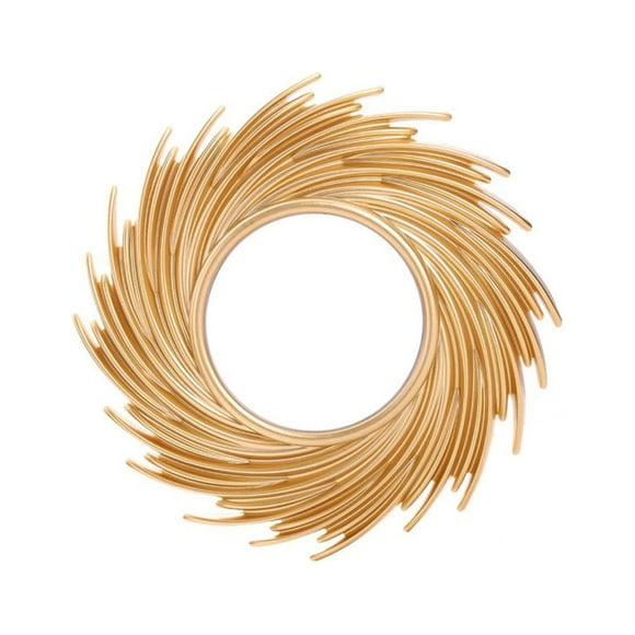 Hanging Wall Circle Mirror Nordic Style Mirror Decoration Vintage Style Framed Mirror Clear Makeup Mirror Glass Golden  Mirror for Bathroom Cloth Store Hallway Bedroom