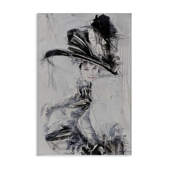 Stupell Industries Abstract Sophisticated Audrey People Painting Wrapped Canvas Canvas Art Print Wall Art, 16 x 24