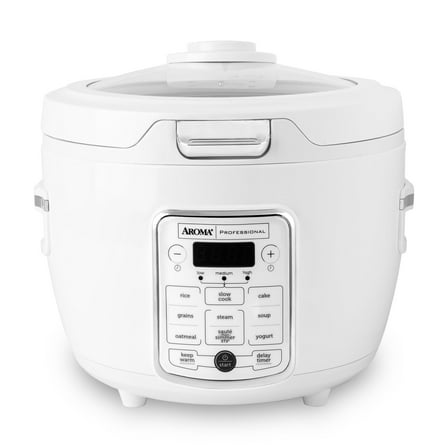 Aroma Professional 20-Cup Electric Rice & Grain Cooker, White - Digital Cooker