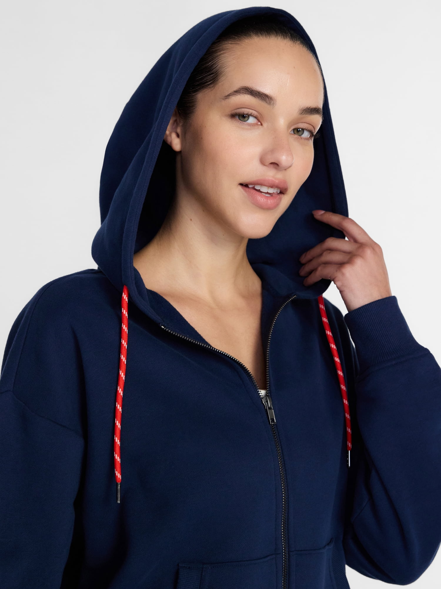 Athletic Works Women's and Women's Plus Full Zip Fleece Hoodie, Sizes XS-4X