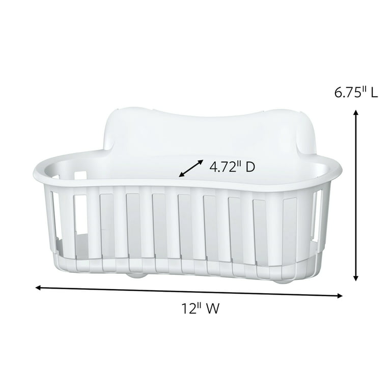 Command Under Sink Cabinet Caddy, White, Holds 7.5lbs, 1 Caddy