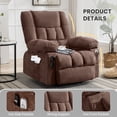 thumbnail image 5 of JMYMRY Power Lift Recliner Chair, Classic Manual Recliner Chair with Overstuffed Arms and Back, Remote Control Single Sofa,Brown, 5 of 8