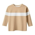 thumbnail image 2 of Blusas y camisas de manga corta con cuello redondo para verano y primavera, moda para niños pequeños, blusa lisa con cuello redondo y manga 3/4 para mujer, blusa de poliéster para niños, 2 of 5
