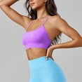 thumbnail image 4 of Womens Sports Yoga Gym Bra Bikini Top Scoop Neck Criss Cross Back Swim Top Spaghetti Straps Bathing Suit Top Only, 4 of 4