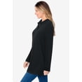 thumbnail image 3 of Woman Within Plus Size Long-Sleeve Polo Shirt, 3 of 6