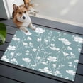 thumbnail image 4 of Vintage Abstract Flower Area&nbsp;Rug 2x3ft Retro White Floral Teal Texture Non-Slip&nbsp;Washable Square&nbsp;Rugs Soft Felt Indoor Floor Mat for Bedroom Kitchen Living Room Bathroom, 4 of 9