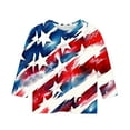 thumbnail image 5 of BRGZLK Kids Independence Day 3/4 Sleeve T-Shirts American Flag Tees Cute Round Neck Casual Pullover Top For Middle And Large Children's Boys And Girls Multicolor 7-8 Years, 5 of 5