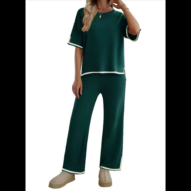 Pantalón de Punto de Corta, Traje Verde M