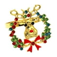 thumbnail image 2 of Outdoor Christmas Decorations Event & Party Christmas Decorations Christmas Napkin Rings Deer Wreath Pattern Napkin Ring Holders Decorative Metal Holder For Table Holiday Dinner Home Party Balloon, 2 of 9