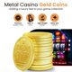 thumbnail image 2 of Monedas doradas de metal para casino ChargeDaddy, duraderas, 2,5 cm de diámetro, 2 of 6