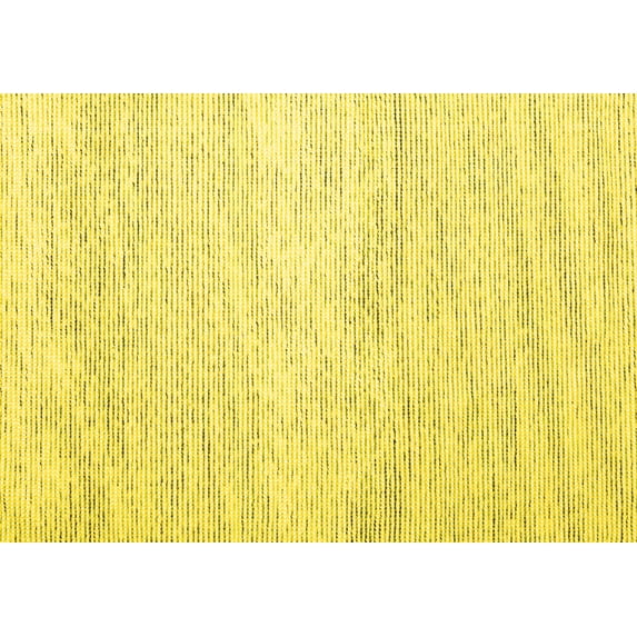 Ahgly Company Machine Washable Indoor Rectangle Abstract Yellow Contemporary Area Rugs, 7' x 9'