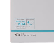 DermaFilm Thin Hydrocolloid Dressing 4 x 4 Square Thin with Border Film Backing 00259E 10 per Box