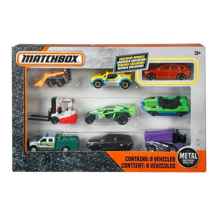 Matchbox Coffret Cadeau 9 Voitures (Styles Peuvent Varier)