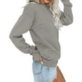thumbnail image 4 of MOSHU Casual Womens Sweatshirts Crewneck Long Sleeve Tops Oversized Pullover Sweatshirt for Women, 4 of 10