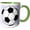 Green, variant on Soccer Ball Champ" Two Tone Blue Mug