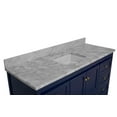 thumbnail image 5 of Abbey 60" Single Bathroom Vanity with Royal Blue Cabinet and Carrara Marble Top, 5 of 6