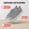 thumbnail image 5 of The Fashion Supply Canvas Shoes for Women, Casual Low Top Lace-Up Womens Shoes Sneakers, Extra Laces (Grey, 7), 5 of 7