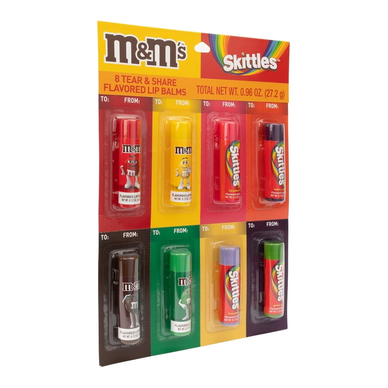 M&M Tear and Share Lip Balms, 8-Pack, 27.2g, Multiple Flavors