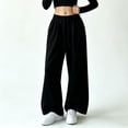 thumbnail image 6 of Drawstring Waist Women Casual Sweatpants Ladies Baggy Lounge Bottoms Pocket Wide Leg Joggers Pant Sports Pants, 6 of 7