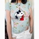 thumbnail image 3 of Camiseta ajustada de manga corta para mujer, camiseta informal de cuello redondo con Snoopy, camiseta ajustada, top sexy de verano, ropa superior Y2K para mujer, 3 of 5