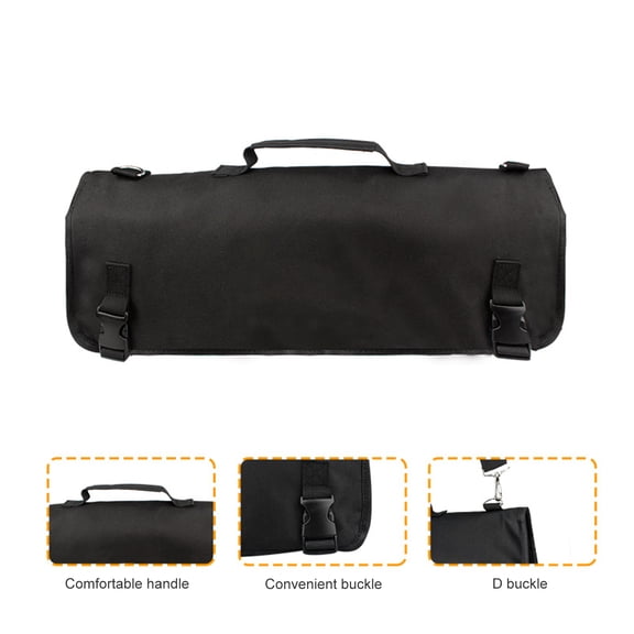 Chef's Knife Roll Bag Waterproof Knife Case, Chef's Knife Roll Bag with Durable Shoulder Strap and Handle, Portable Knife Bag Meat Cleaver Knife Case