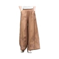 thumbnail image 5 of Lumtrix Wide Leg Linen Pants for Woman High Waisted Flowy Comfy Palazzo Pants Embroidery Graphic Work Trousers Brown XL, 5 of 6