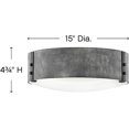 thumbnail image 2 of Hinkley 29203DZ 15" LED Flush Mount Ceiling Light  3×5W Sawyer Outdoor Light, 2 of 2